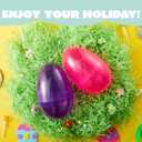JOYIN 12 Pcs 7" Jumbo Plastic Easter Eggs, Clear 6 Assorted Colors Empty Eggs for Filling Treats Easter Party Favor Hunt Basket Stuffers Fillers Classroom Prize Supplies Toy