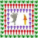 117Pcs Ceramic Halloween Tree Replacement Lights Bulbs/Tree Pegs Including Red Skull/Purple Pumpkin/Green Spider & 2Pcs Themed Tree Tops (White Ghost  Orange Wizard Hat)