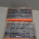 tackle box waterproof storage organizer 2Pack 3600 Fishing boxes Tray With Removable Dividers Lure Boxs Terminal container (3600 2PC orange)