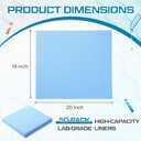 50 Pcs Bench Liner, Laboratory Bench-top Absorbent Liner with Poly Backing, Blue, 20 x 18 Inches