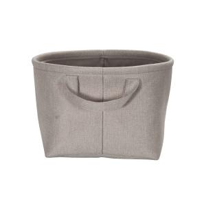 Collapsible Fabric Storage Bin – Light Grey, Rectangular
