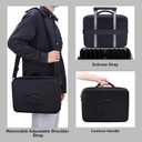 L LTGEM Large Camera Case Compatible with Canon/Sony/Nikon DSLR Mirrorless Camera and Multiple Lens, Hard Travel Carrying Case with 5 Dividers and Shoulder Strap, Gray