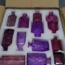 Woho 12pcs Purple Votive Candle Holders, Glass Tealight Candle Holder for Vintage Halloween Party Decor, Tea Lights Candle Holder for Wedding Engagement Table Centerpiece