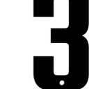 2 x 6" Aluminum House Numbers, Black Metal Address Door Numbers, Metal House Address Number for Outside, Modern Apartment Street Mailbox Number (3)