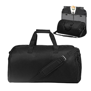 Convertible Travel Garment Bag,Carry on Garment Duffel Bag for Men Women - 2 in 1 Hanging Suitcase Suit Business Travel Bag Black