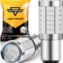 Auxbeam 1157 LED Bulbs Red Light, Super Bright 2057 2357 7528 BAY15D Replacement Light Bulb for Brake Stop Tail Lights, 3030 33-SMD 12V Bulb for Car, Pack of 2