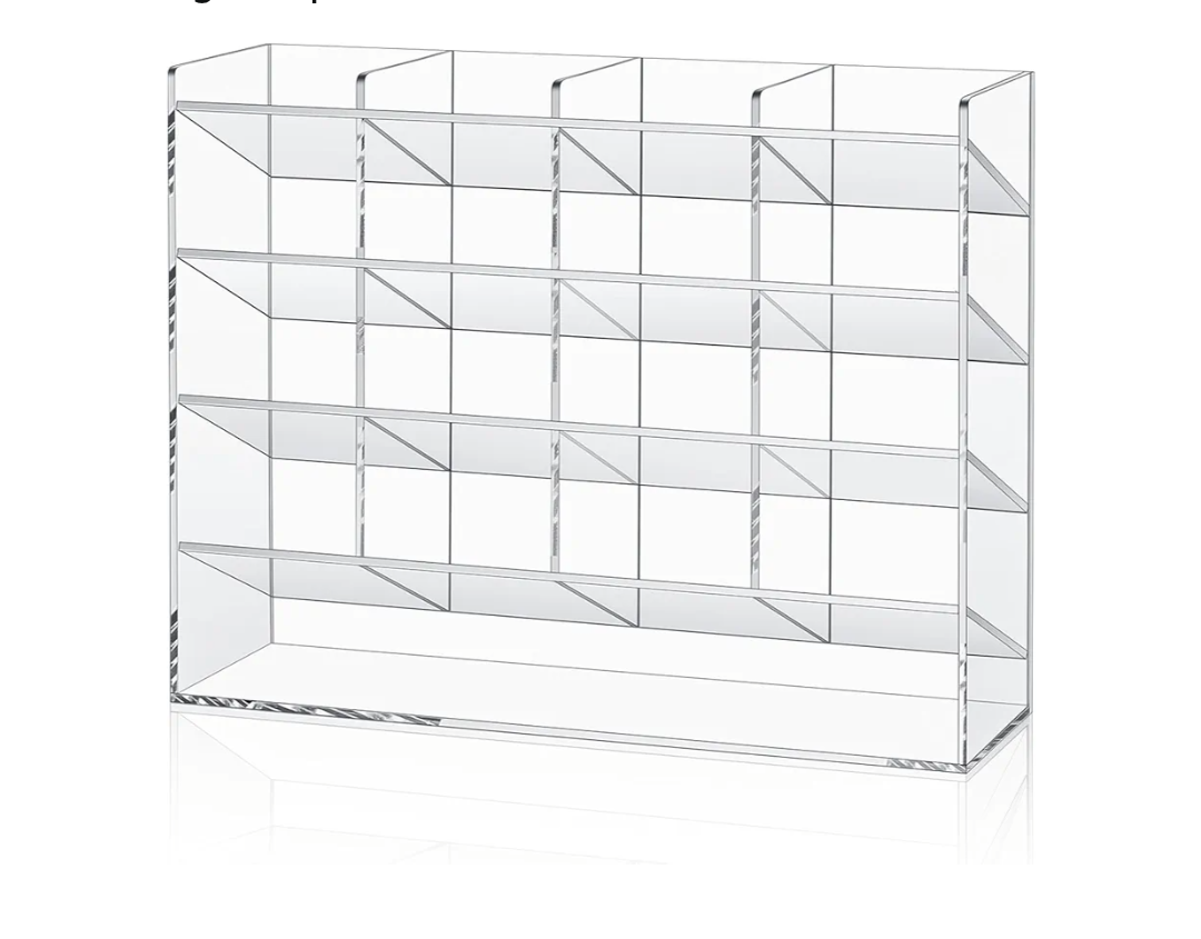 Acrylic Pen Organizer Storage for 200 Markers Vertical Marker Organizer Acrylic Pen Display Holder for Office Desk Desktop Stationery Pencil Storage, Clear