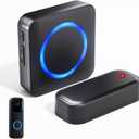Wireless Doorbell Chime - Compatible with Blink Video Doorbell and Blink Video Doorbell (2nd Gen) (1 Video Doorbell Extender 1 Receiver (Black)