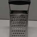 Cuisipro Stainless Steel Cheese Grater with Handle, 4 Sided Box Grater for Kitchen, Ginger Grater Dishwasher Safe, Fruit and Vegetables Slicer, Cheese Shredder for Potato, Chocolate, Parmesan, Ginger