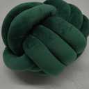 Knot Ball Pillows, Round Throw Pillow Cushion Home Decoration Soft Plush Pillow, Throw Knotted Ball Pillow Handmade Children Room Decoration Round Plush Toy Pillow (Dark Green,11"/28cm)