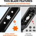 942-04308 42" 6-Star Blades for Troy-Bilt Pony Super Bronco Mustang Cub Cadet XT1-42 XT2-42 ZT1 RZT-42 LT42 LTX1040 Craftsman T110 T1200 42 inch Lawn Tractor Zero-Turn Mower 942-04308A Hi-Lift, Black
