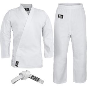 Hawk Sports Karate Uniform for Kids & Adults Lightweight Student Karate Gi Martial Arts Uniform with Belt (3 (5'3'' / 130lbs), White)