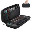 TiMOVO Carrying Case Compatible with Nintendo Switch 2, Travel Carry Case with 10 Game Cartridges & Pocket, Protective Portable Hard Shell Pouch for Switch 2 Console & Accessories, Black