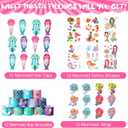 Hungdao 51 Pcs Mermaid Party Favors Mermaid Piata Hairpin Slap Bracelets Ring Tattoo Sticker Under the Sea Birthday Party Supplies Classroom Prize Gift Goodie Bag Piata Stuffers Fillers
