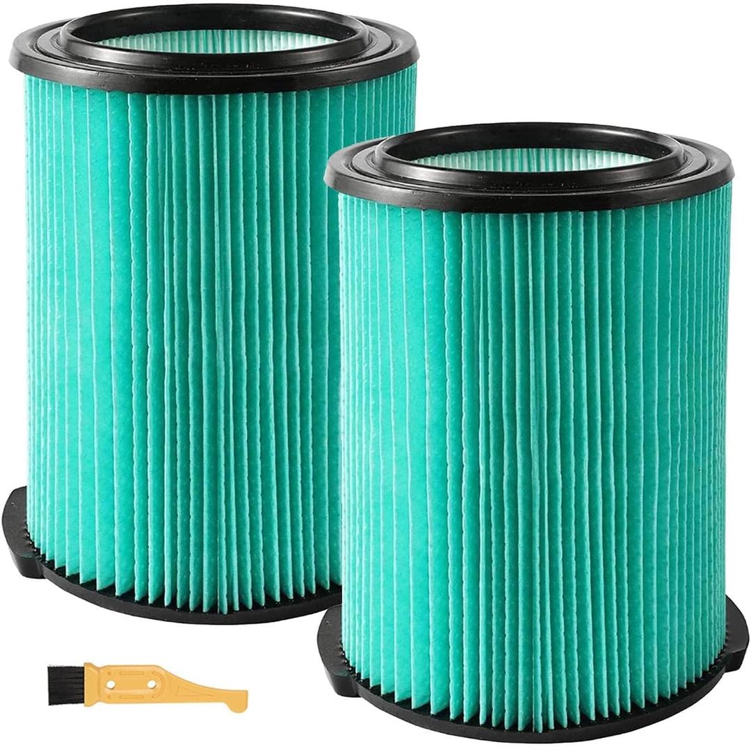 2 Pack VF6000 5-Layer Replacement Filter for Ridgid Shop Vac 5-20 Gallon Wet Dry Vacuums WD5500 WD0671 WD6425 WD7000 WD1280 WD1851 WD1680 WD1956 RV2400A 1400RV RV2600B, fit for Husky 6-9 Gallon Vacs