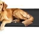 Veehoo Original Elevated Dog Bed - Outdoor Raised Dog Cot Bed for Large Dogs, One-Sided Raised Headboard Cooling Pet Bed, Dog Sleeping Training Cot, Non-Slip & Breathable, XL, CWC2417A, Black