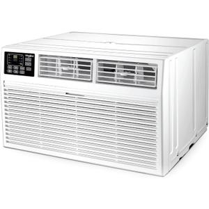 Whirlpool 8,000 BTU Through the Wall Air Conditioner, 115V, Cools up to 350 Sq. Ft. for Living Room, Bedroom, Kitchen with Dehumidifier and Remote Control, White
