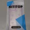 NITITOP Compatible with iPhone 7 Plus / 8 Plus Case Cute Clear Ribbon Bowknot Pattern for Girls Women Soft TPU Transparent Full Camera Lens Shockproof Protective Phone Cover - Purple