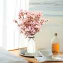 6Pcs Artificial Silk Cherry Blossom Flower Artificial Cherry Blossom Branches for DIY Wedding Bouquets Home Japanese DecorPink