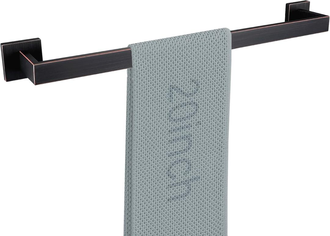 LANC ORB 20-Inch Towel Bar for Bathroom Wall Mounted Heavy Duty Square Towel Rack Oil Rubbed Bronze Towel Hanger Bath Towel Holder Towel Rail Total-22 Towel Rod, A8804ORB-5P1