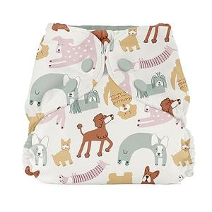 Esembly Cloth Diaper Outer, Swim and Waterproof Cloth Diaper Cover, Leak-Proof and Breathable Layer, Reusable with Snap Closure - Size 2 (7-17lbs), Off-Leash