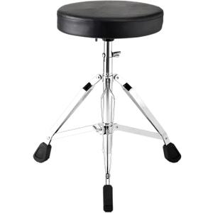 G Ganen Thick Padded Foldable Drum Throne Saddle Stool Adjustable Height No-Slip Black
