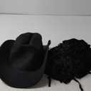 Hercicy Western Outfits for Women Cowgirl Tassel Sleeveless Vest Cowboy Hat Belt and Paisley Bandana for Halloween Dress Up (Black,XL)