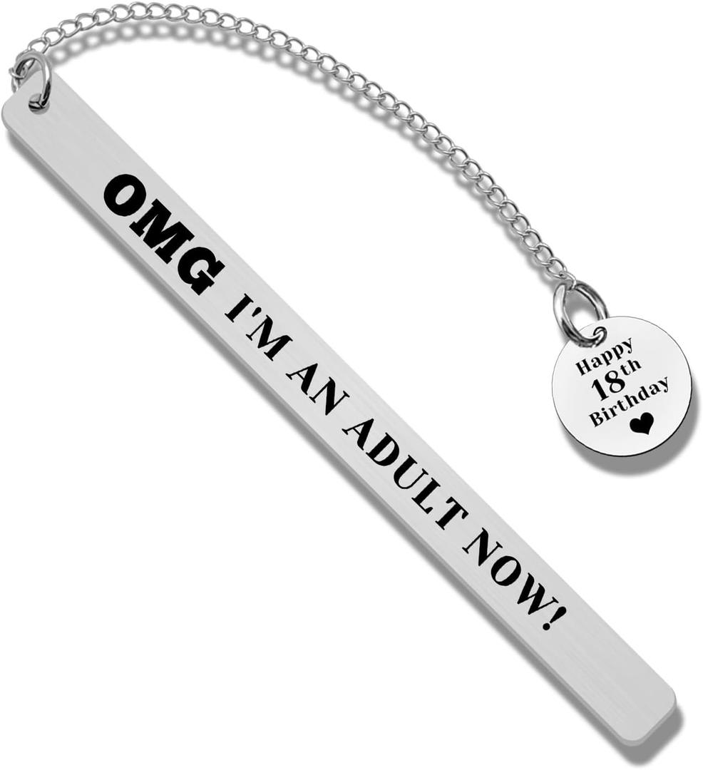 18 Year Old Birthday Bookmark 18 Birthday Gifts for Women Men Unique Happy 18th for Him Her Bookmark Gift for Daughter Friend Sister Teen Granddaughter