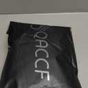 QACCF Short Wavy Shoulder Length Women Full Bang Heat Resistant Wig (Black and White)