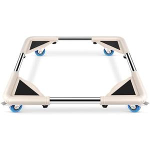 SPACECARE Mobile Roller with 4 Locking Wheels - Adjustable Furniture Dolly Washing Machine Stand Refrigerator Base Moving Cart