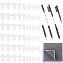 48 Pieces Hearing Aid Tips Hearing Aid Domes Universal Domes for Earbud Tip Replacement, BTE Sound Amplifier Accessories and 7 Pieces Cleaning Tools with Velvet Bag