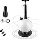 6L Vacuum Oil Extractor Pump - Portable Fluid Extractor Oil Change Pump with 59" Main Hose, Three 41" Extension Tubes & Brake Bleeding Hose for Automotive, Marine Boat Oil/Brake Fluid Change