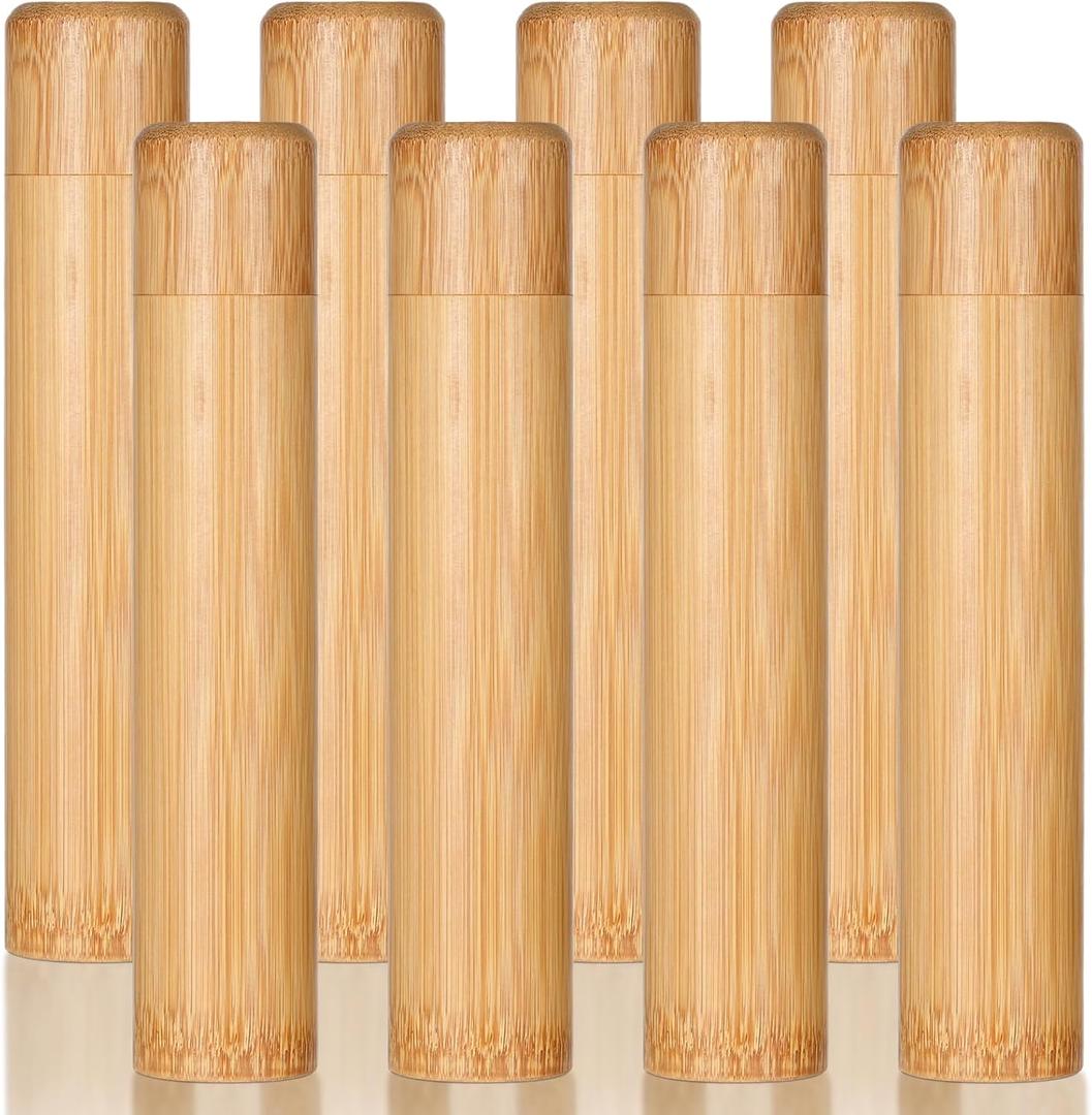Bamboo Scattering Urn Set, 8 PCS Small Bamboo Scattering Urns for Human Ashes, Cremation Ashes Tube Urns for Dog Cat Pet Ashes, Scattering Your Loved Ones Ashes in Your Favorite Place