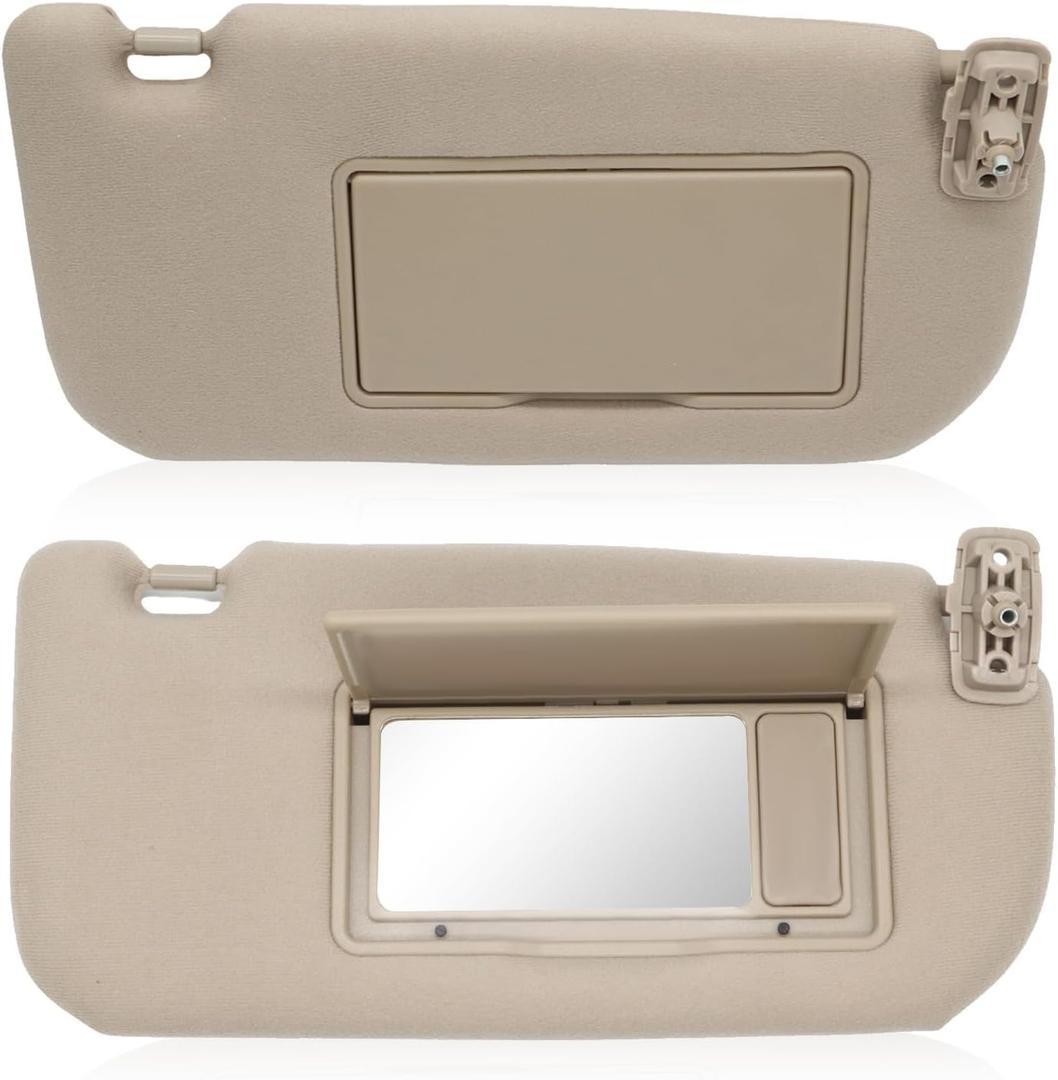 Beige Sun Visor Compatible with Sport-Age 2005-2010 W/O Light Driver&Passenger Side 85202-1F090LX 85201-1F090LX 85202-1F690LX 85201-1F690LX