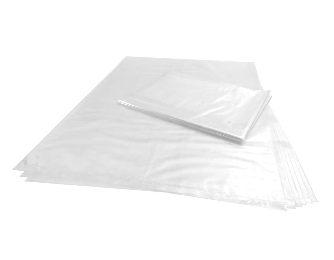 Wowfit 100 CT 18x24 Inch 1.1 Mil Clear Plastic Flat Open Poly Bags Great for Bread Proofing, Dough, Injera, Food Storage, Jackets, Pillows, Laundry, and More