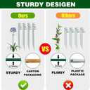 Thealyn 24 Inch 12 Packs Plant Support Stakes,Garden Single stemmed Plant Support Hoops, Plant Prop, for Flowers,Orchid, Tomatoes Peony Lily Rose (24 inch)