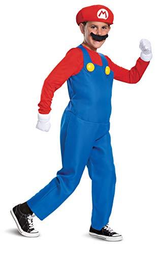 Disguise Nintendo Super Mario Costume for Kids, Deluxe Officially Licensed Super Mario Costume Medium