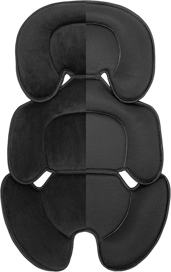 Universal Baby Seat Liner  Reversible Infant Car Seat Insert & Stroller Cushion  Head & Body Support for Newborns  All-Season Soft Pad for Swings, High Chairs, Travel  Gift-Ready, Machine Washable