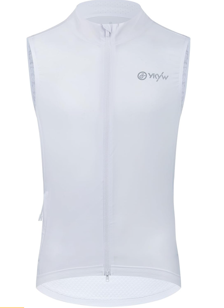 YKYWBIKE Cycling Vest for Men,Micro Softshell Windproof Bike Vest,Water Resistance Sleeveless Cycling Windbreaker XL