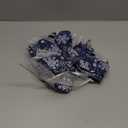 JOIEDOMI 45 Inch Christmas Tree Topper Wreath Bow, Blue and Silver Ribbon Ornaments with Snowflakes and Glitter, Large Gift Decor for Xmas Holiday Themed Decoration Home Parties Wedding