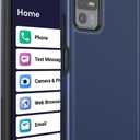 TUDIA MergeGrip for Jitterbug Smart 4 Case T608G, [Military Grade Drop Tested] Shockproof Protection Slim Rugged Dual Layer Heavy Duty Phone Cases for Senior - Indigo Blue