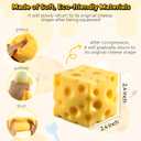 Cheese Squishy (6cm),Cheese Block Squeeze Toy,Squishies Stress Relief Fidget Toy,Stocking Stuffer Novelty Gifts for Birthday (2.4 inch)