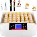 55 Egg Incubator with Humidity Display, Egg Candler, Automatic Egg Turner, for Hatching Chickens