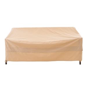 3-Seater Outdoor Sofa Cover, Heavy Duty Patio Sofa Cover, Outdoor Couch Cover Waterproof, High Wind Resistant Design for Patio Couch Cover, 105W x 55D x 20H, Beige