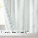ZJDECOR Cotton Blended Tiers Cafe Panels 45 Inches Long,Green Vertical Stripe on White Light Filtering Fabric,Small Window Curtain for Bathroom Living Room,Rod Pocket,27"Wx45"L(Pack of 2),Green/White