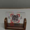 Wooden Stand with Clear Acrylic QR & NFC Sign for Storefront  Easy and Fast Access to Social Media Page for Customers  Perfect for Promoting Social Media Following - Compatible with YouTube (Social 5-YT)