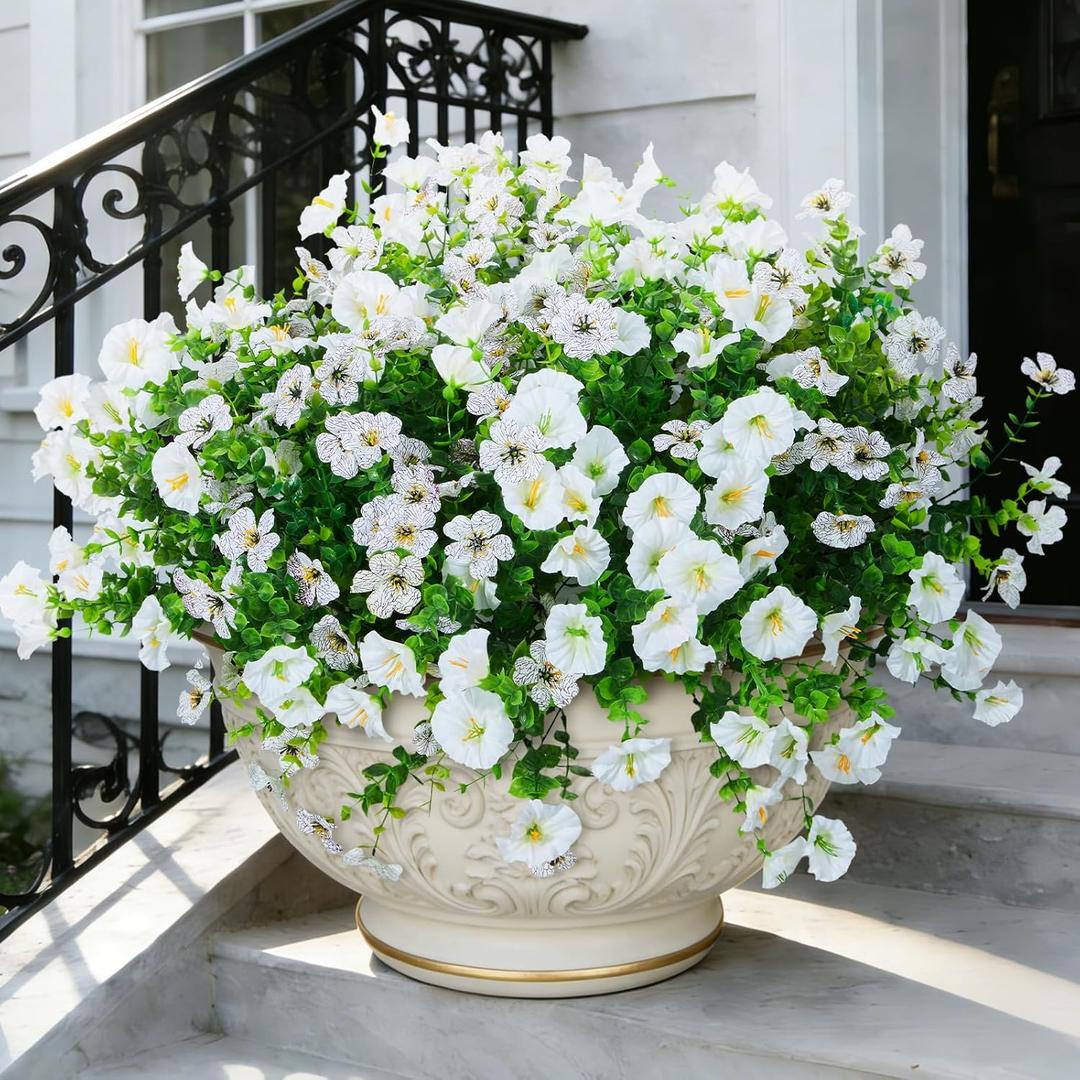 Hrobek Artificial Flowers for Outdoors Faux Plants for Outside Planter