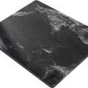 Natural Black Marble Cutting Board For Kitchen, 16 x 20 Inch Marble Slab Granite Cutting Board With Non-Slip Feet For Baking, Cheese, Chocolate, Black White Veins