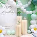 Cylinder Stands for Party 3Pcs Round Pedestal Stand Foldable Cardboard Columns Cylinder Tables for Parties Baby Shower Birthday Wedding Pillars Display Decoration
