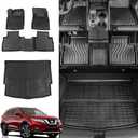 Rongtaod Floor Mats Compatible with 2021-2025 Nissan Rogue Trunk Mat Cargo Mat Cargo Liner All Weather Floor Liner 2024 Rogue Accessories (Trunk Mat+Floor Mats)
